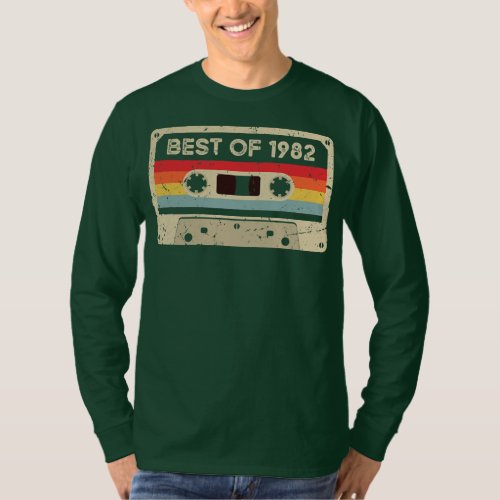 Best Of 1982 Vintage Cassette Tape 40 Years Old T_Shirt