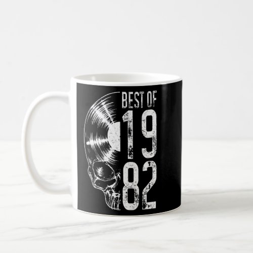 Best Of 1982 Vintage Vinyl Record  Gothic Skull Lp Coffee Mug