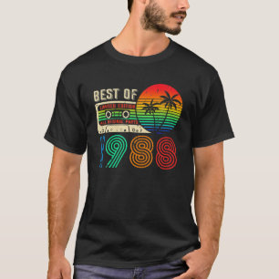 Best Of 1988 34Th Birthday Vintage Cassette Limite T-Shirt
