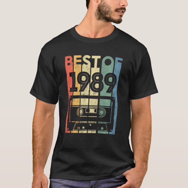 Best Of 1989 33 Year Old  Cassette Tape 33rd Birth T-Shirt (Front)