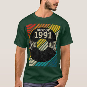 Best Of 1991 Vintage Vinyl Record DJ 30th Gift T-Shirt