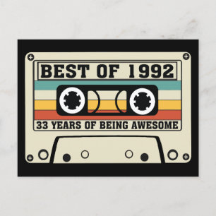 Best of 1992 33 years of being awesome holiday postcard