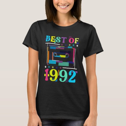 Best Of 1992 Birthday Retro Birth Year Cassette Ta T_Shirt