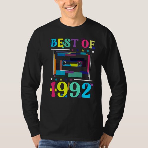 Best Of 1992 Birthday Retro Birth Year Cassette Ta T_Shirt