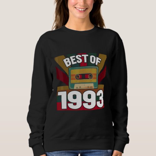 Best Of 1993 Retro Vintage Cassette Tape Classic M Sweatshirt