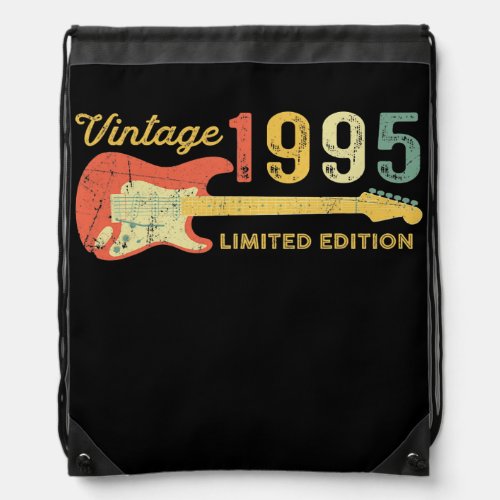 Best of 1995 Birthday Gifts Guitar lovers 27th Drawstring Bag