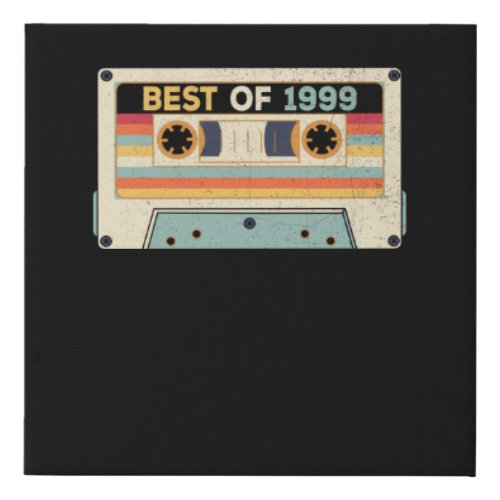 Best Of 1999 Birthday Cassette Tape Faux Canvas Print