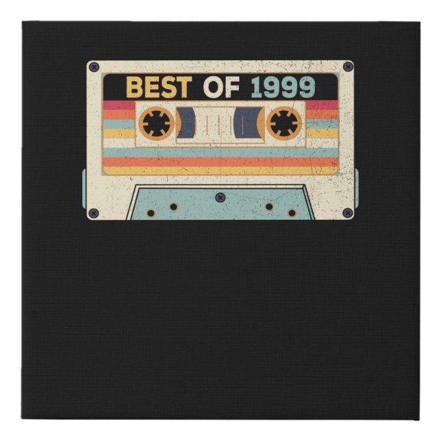 Best Of 1999 Birthday Cassette Tape Faux Canvas Print (Front)