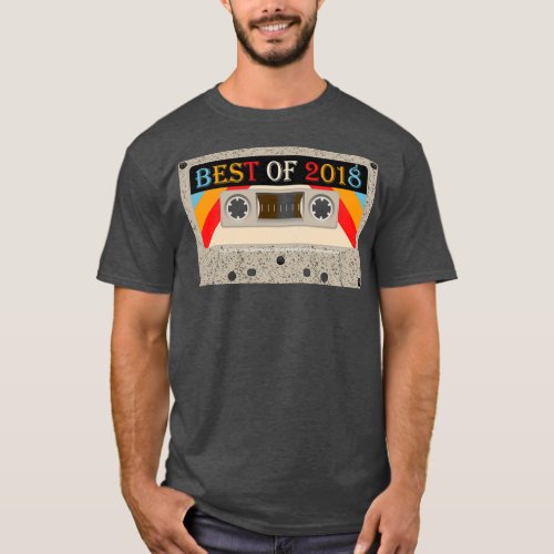 Best Of 2018 4 Years Old Birthday Cassette Tape T_Shirt