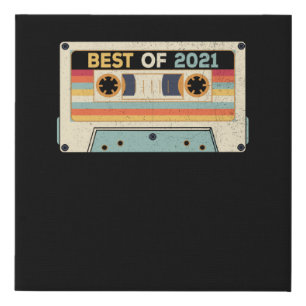 Best Of 2021 Birthday Cassette Tape Faux Canvas Print