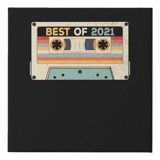 Best Of 2021 Birthday Cassette Tape Faux Canvas Print (Front)