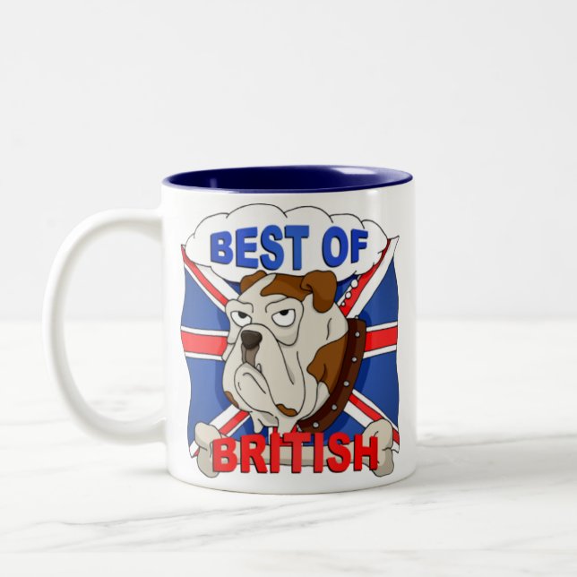 Best of British Cartoon Bulldog Mug (Left)