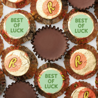 Best of Luck Clovers Greeting Reese's Peanut Butter Cups