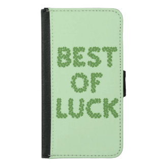 Best of Luck Clovers Greeting Samsung Galaxy S5 Wallet Case