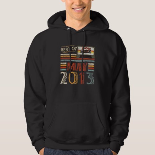 Best Of May 2013 Birthday  Vintage 9 Years Old Hoodie