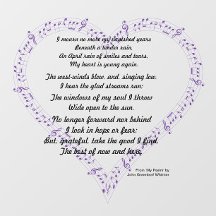 'Best Of Now & Here' by Poet John G. Whittier Wall Decal