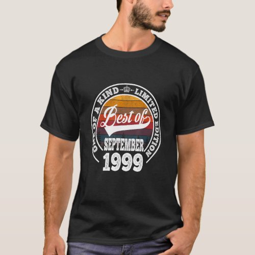 Best Of September 1999 24th Birthday 24 Years Old T_Shirt