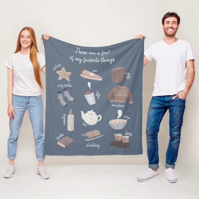 Best of Winter Few of My Favorite Things Fleece Blanket (In Situ)