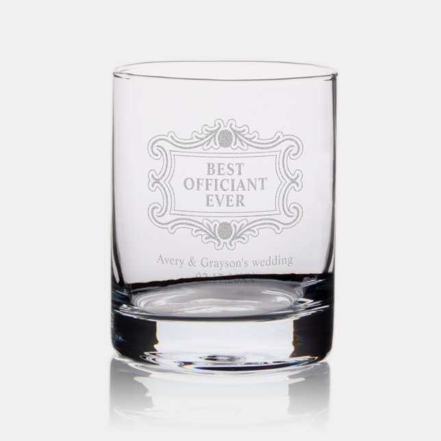 Best Officiant Ever Engraved Whiskey Glass (Glassware)