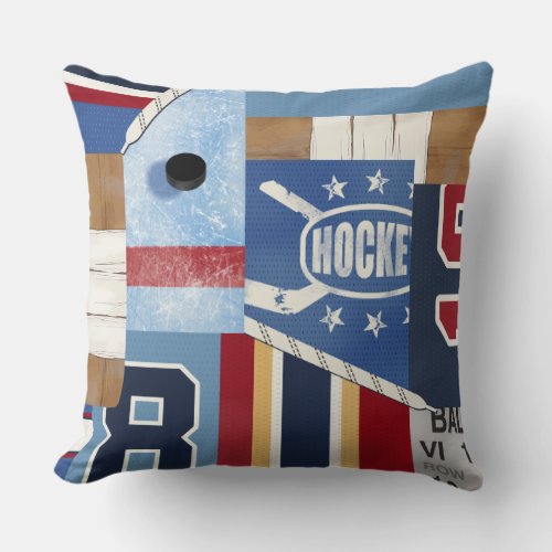 Best Old Time Ice Hockey Shirt Themed Throw Pillow