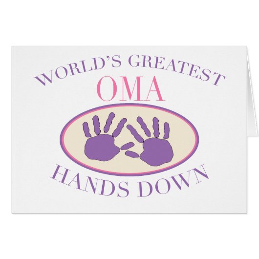 Best Oma Hands Down T-shirt Cards (Front Horizontal)