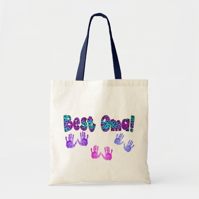 Best Oma Kids Hand Prints Gifts Tote Bag (Front)