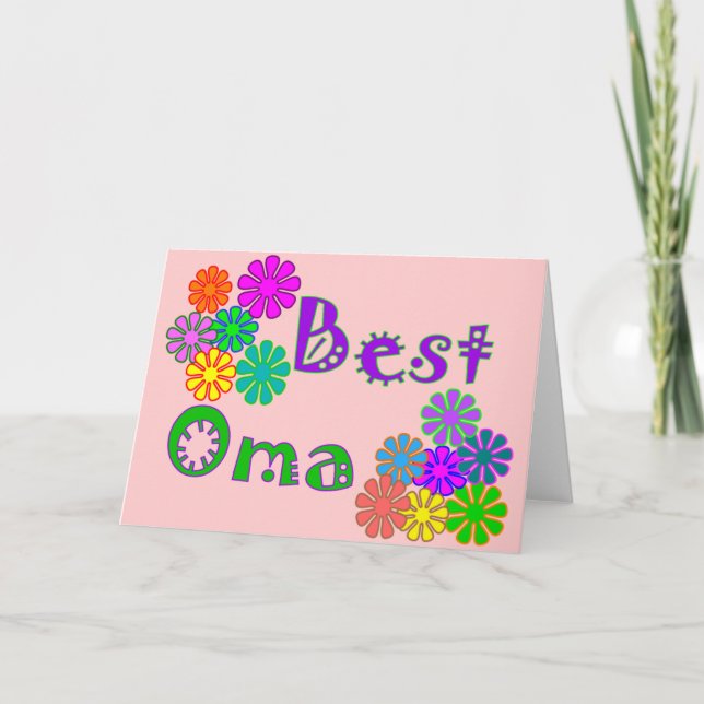 Best Oma  Mother's Day Gifts Card (Front)