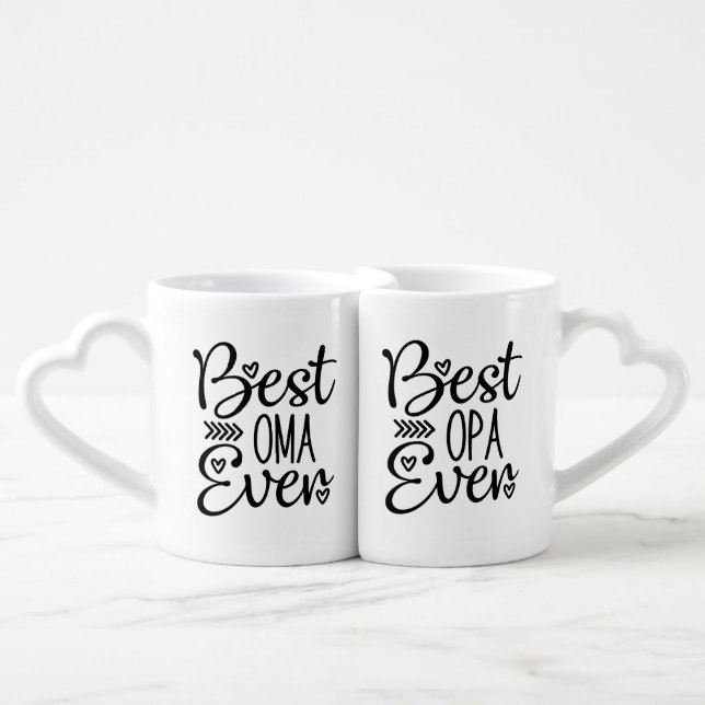Best Oma Opa Ever Coffee Mug Set (Front Nesting)