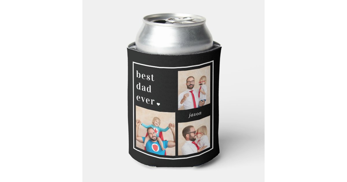Best Dad Ever Editable Color Bottle or Can Cooler - Berry Berry Sweet