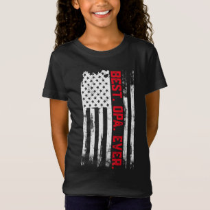 Best Opa Ever American USA flag Father s Day gift T-Shirt