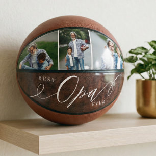 Best Opa Ever Custom Father's Day Photo Keepsake Basketball