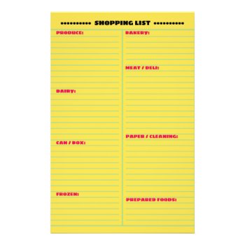 Best Organized 2-sided Shopping List Flyer by ShopTheWriteStuff at Zazzle
