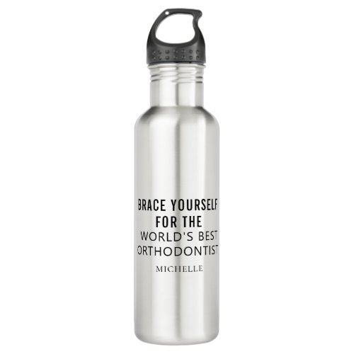 Best Orthodontist Personalized Professional Name Stainless Steel Water Bottle