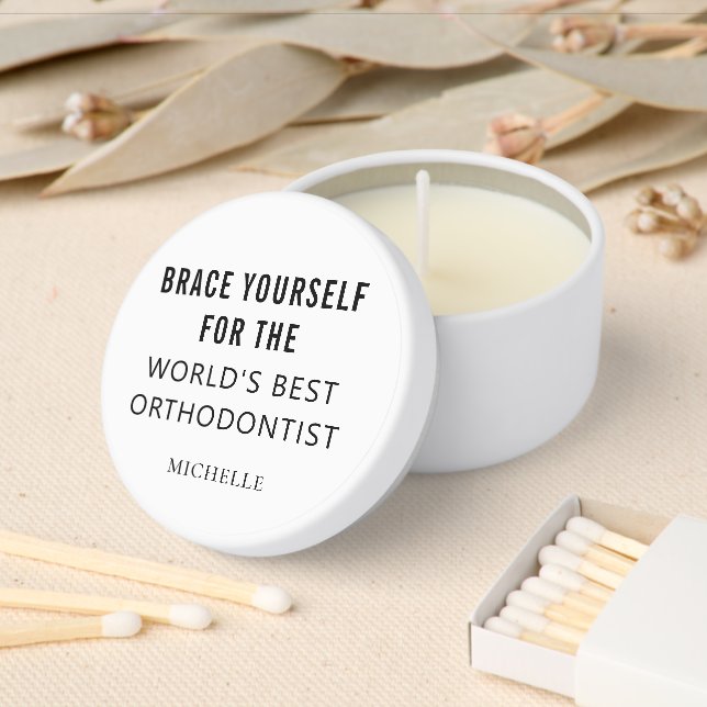 Best Orthodontist Professional Name Mini Candle Favors (Insitu)