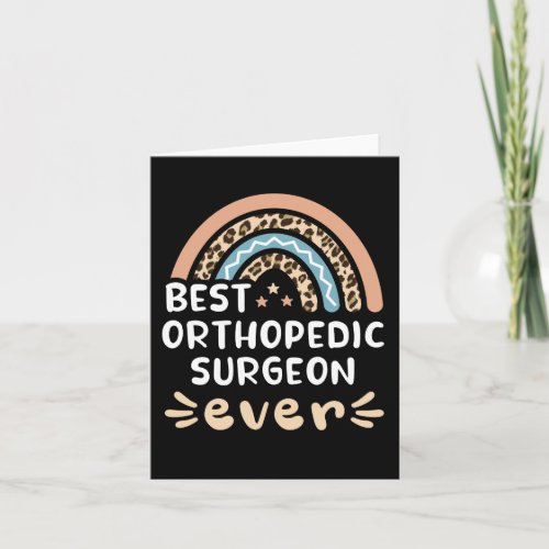 Best Orthopedic Surgeon ever Leopard Rainbow Gift Card