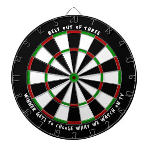 "BEST OUT OF THREE" Custom Darts Game Winner Prize Dart Board