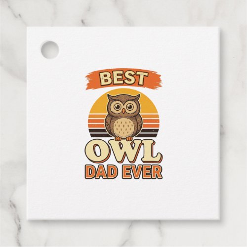 Best Owl Dad Ever Vintage Engraving Shirt Design_1 Favor Tags