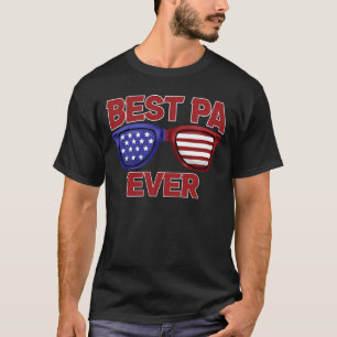 Best Pa Ever Us Flag Grandpa Fathers Day Gift T-Shirt