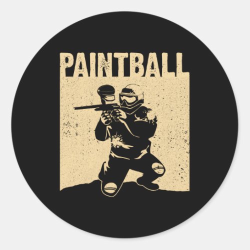 Best Paintball For Paintballing Team Sport Classic Round Sticker