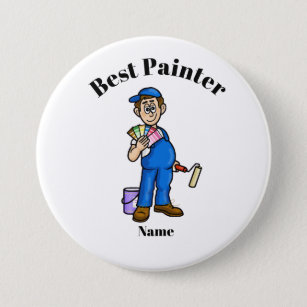 Best Painter Button Male Painter with Color Cards