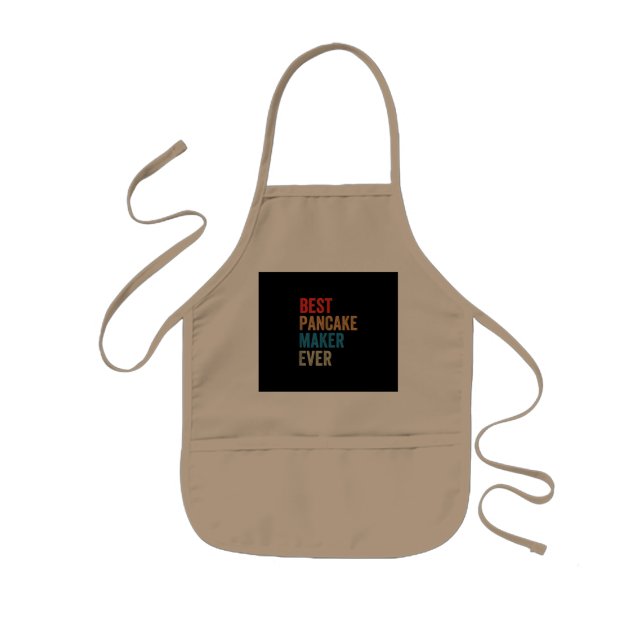 Best Pancake Maker Ever Baking Gift Baker Dad Kids' Apron (Front)