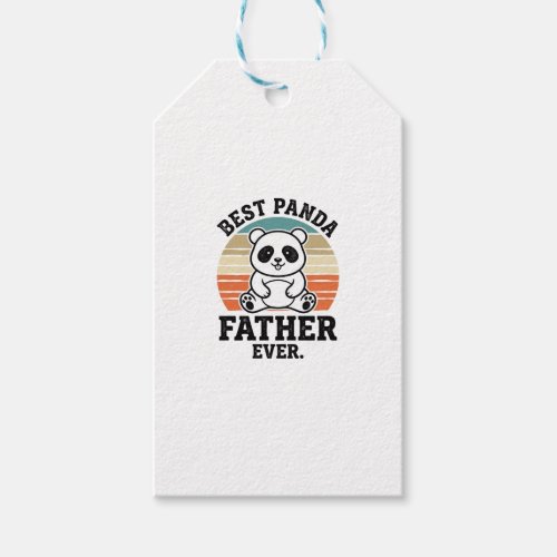 Best Panda Father Ever Vintage Panda Shirt Design_ Gift Tags