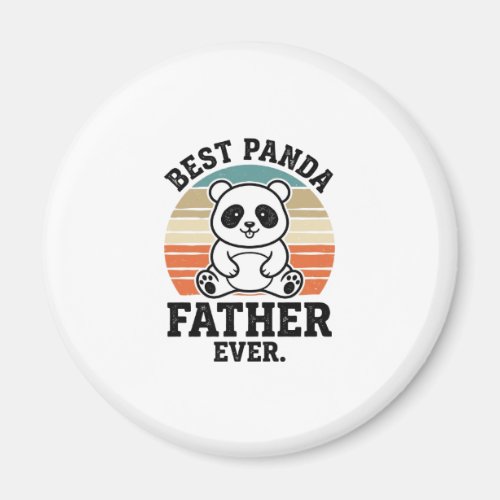 Best Panda Father Ever Vintage Panda Shirt Design_ Magnet