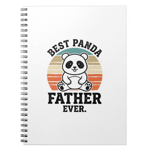 Best Panda Father Ever Vintage Panda Shirt Design_ Notebook