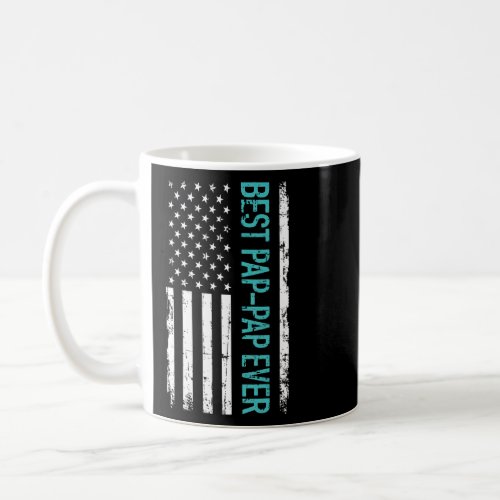Best Pap Pap Ever With American Flag Vintage Fathe Coffee Mug