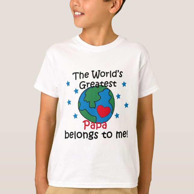 Best Papa Belongs to me T-Shirt (Front)