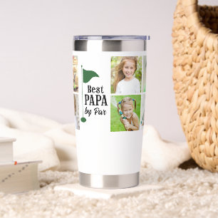Best Papa by Par 8 Photos Golfer Insulated Tumbler
