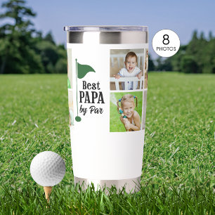Best Papa by Par 8 Photos Golfer Insulated Tumbler