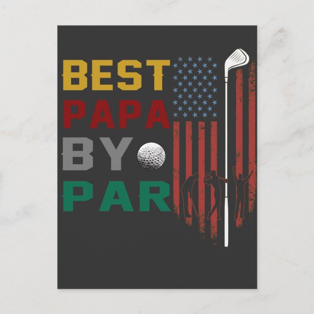 best papa by par golf T-Shirt Postcard (Front)