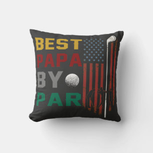 best papa by par golf T-Shirt Throw Pillow